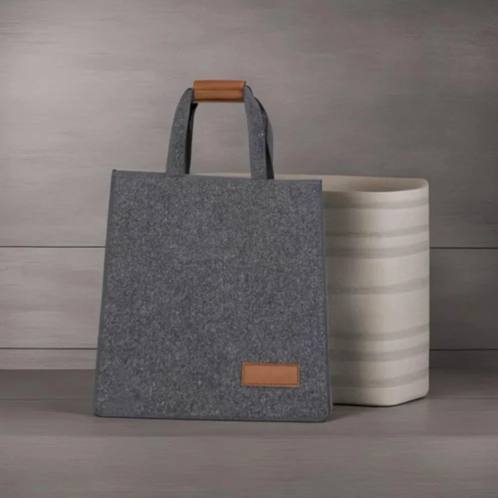 Grey Felt Bag